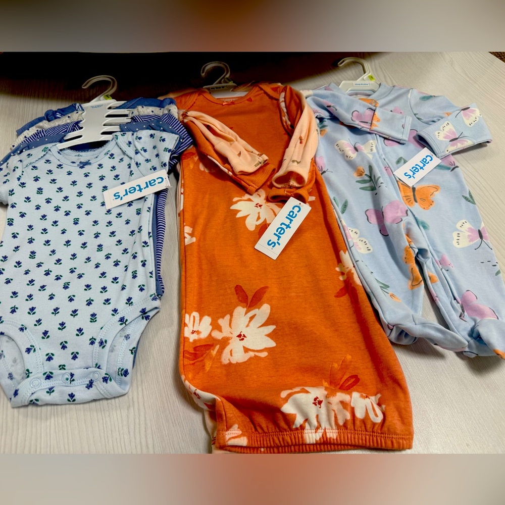 Carter's Floral and Butterfly Baby Outfit Set